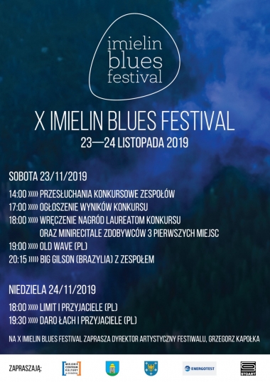 Sobota, niedziela – 23 i 24 listopada –X Imielin Blues Festival